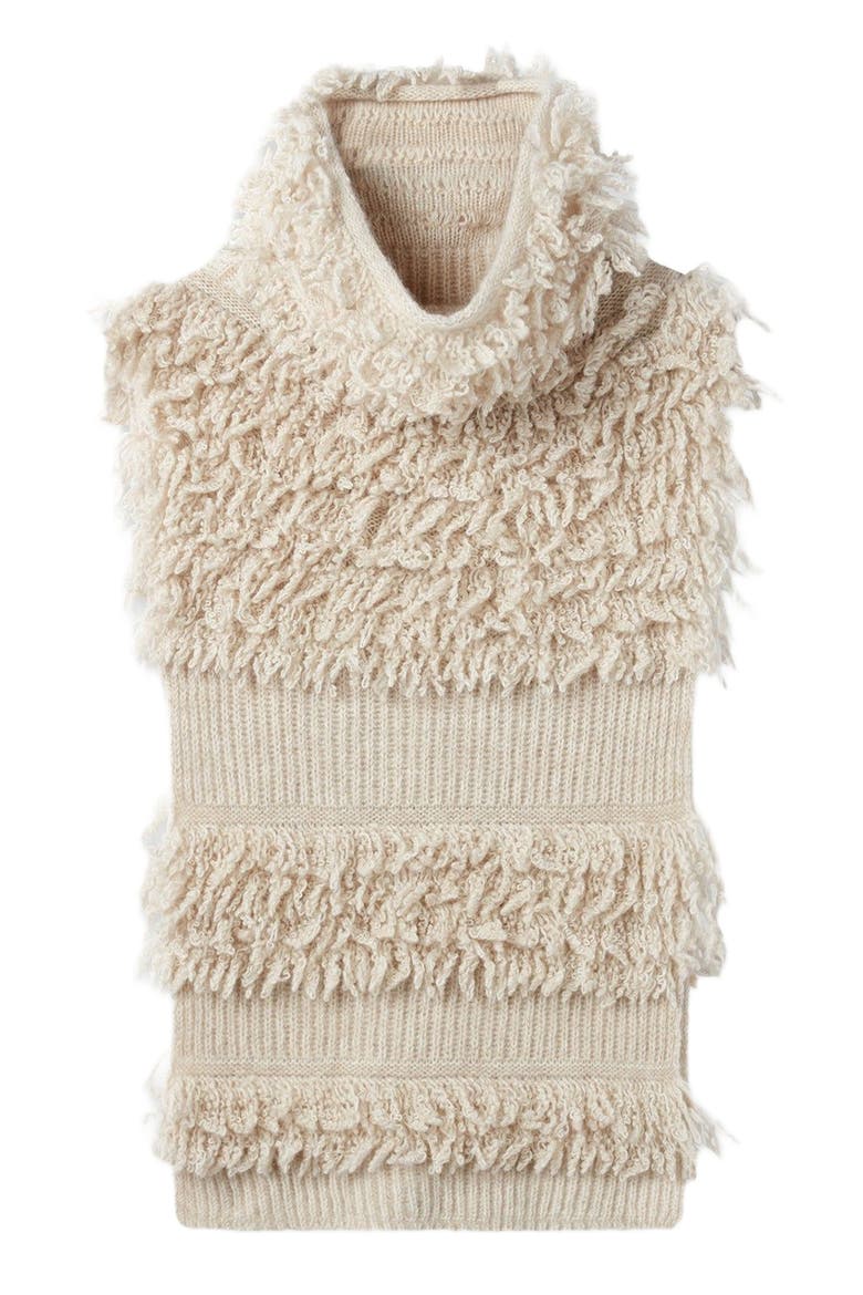 Loop-Stitch Gilet, Alternate, color, warm grey