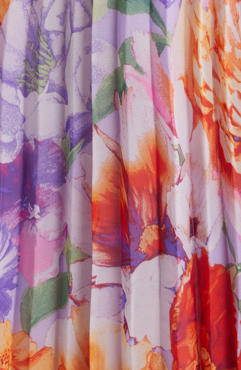 Julia Jordan Floral Pleated Maxi Dress, Alternate, color, 
