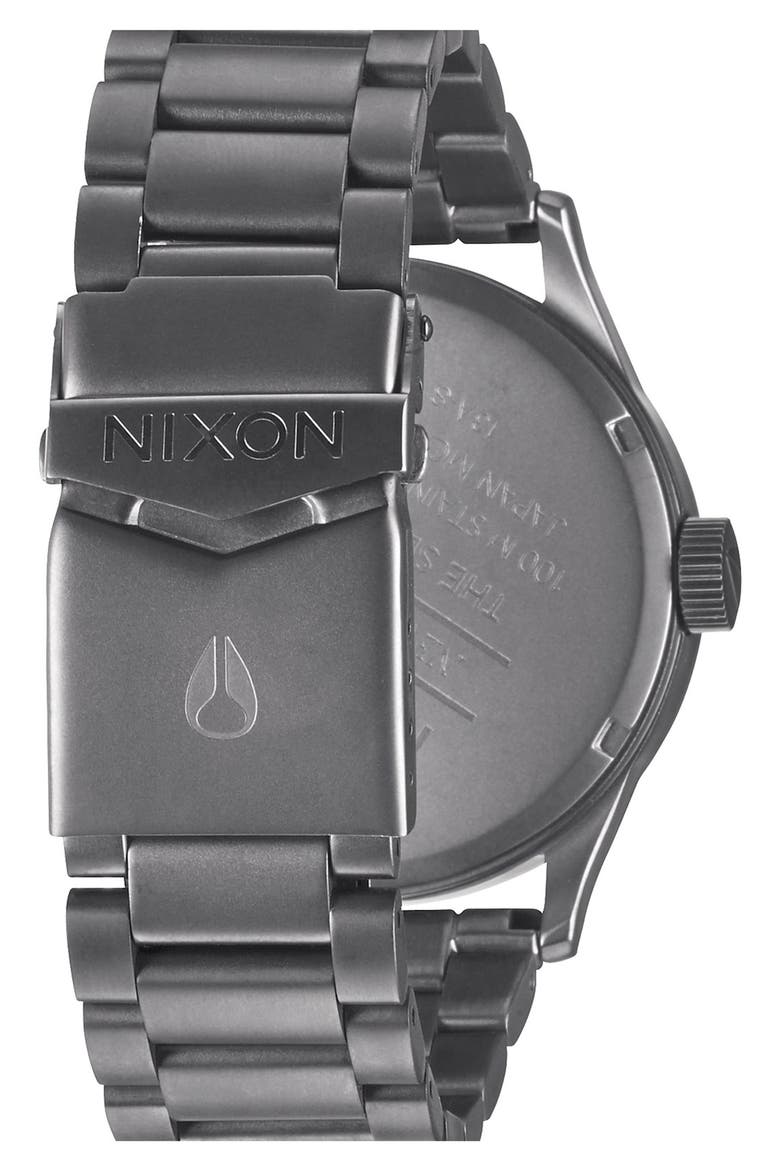 Sentry Bracelet Watch, 42mm, Alternate, color, GUNMETAL