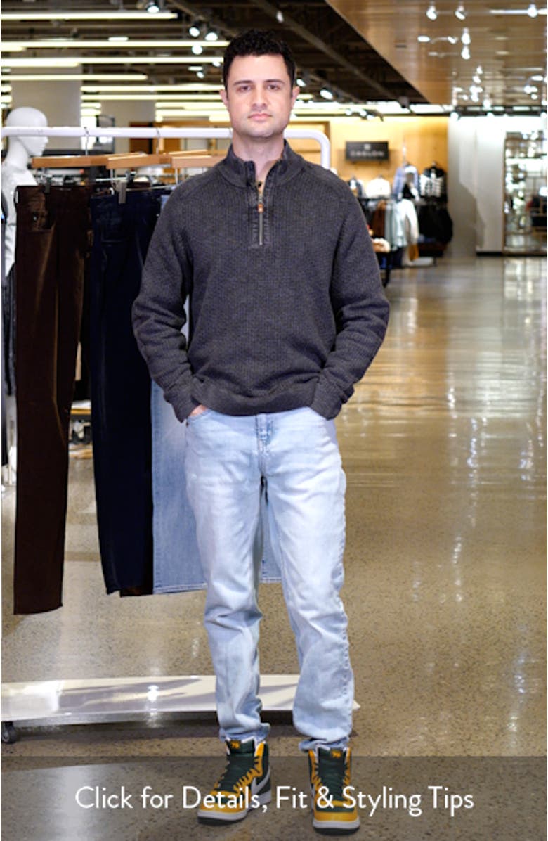 Sunbreak Half Zip Textured Cotton Sweater, sales video thumbnail