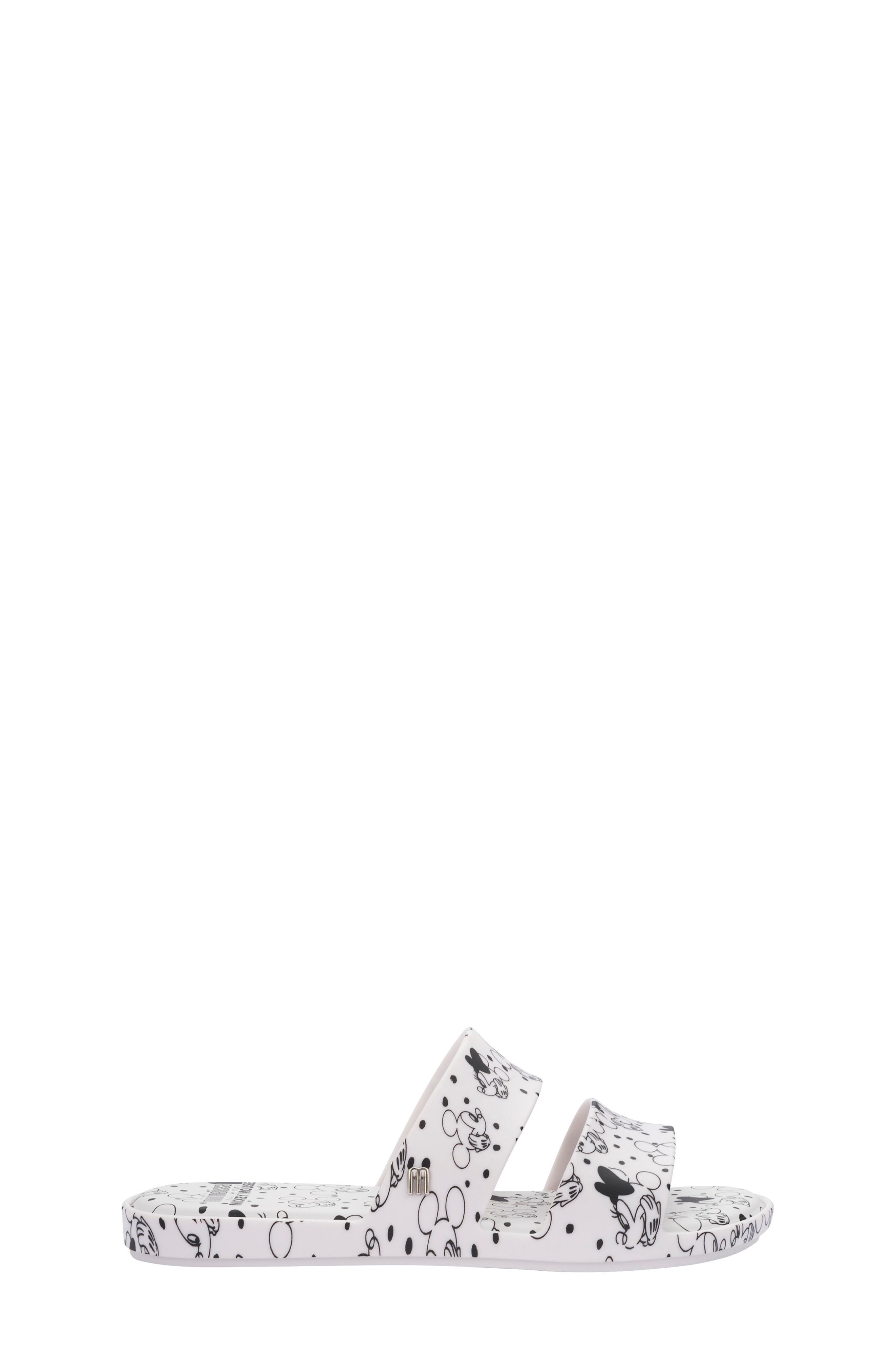x Disney Mickey Mouse Slide Sandal, Alternate, color, WHITE