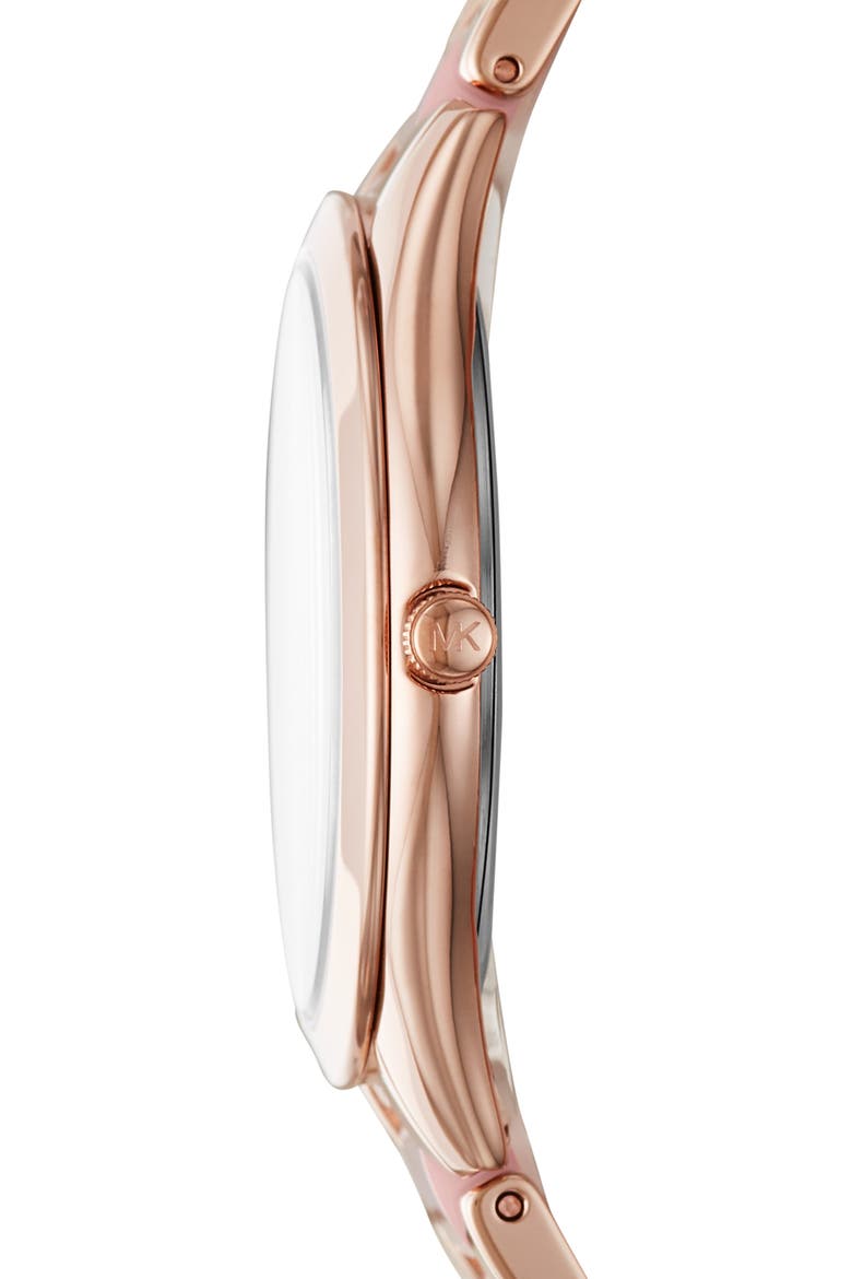 MICHAEL Michael Kors Slim Runway Watch, 42mm, Alternate, color, ROSE GOLD/ MOP/ PINK