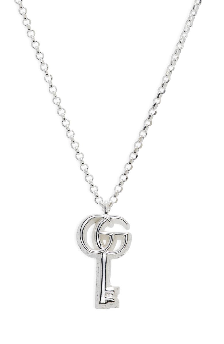 Gucci GG Marmont Key Pendant Necklace, Main, color, 