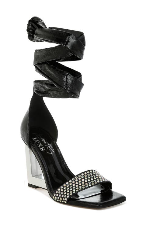 Harisha Frame Wedge Ankle Tie Sandal (Women)