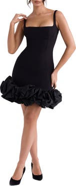 HOUSE OF CB Lilou Ruffle Square Neck Minidress