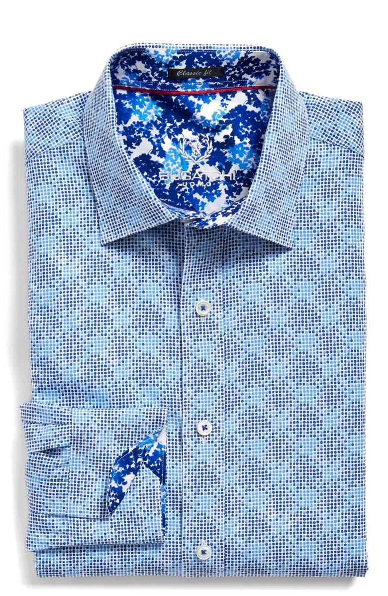 Bugatchi Classic Fit Sport Shirt, Alternate, color,
