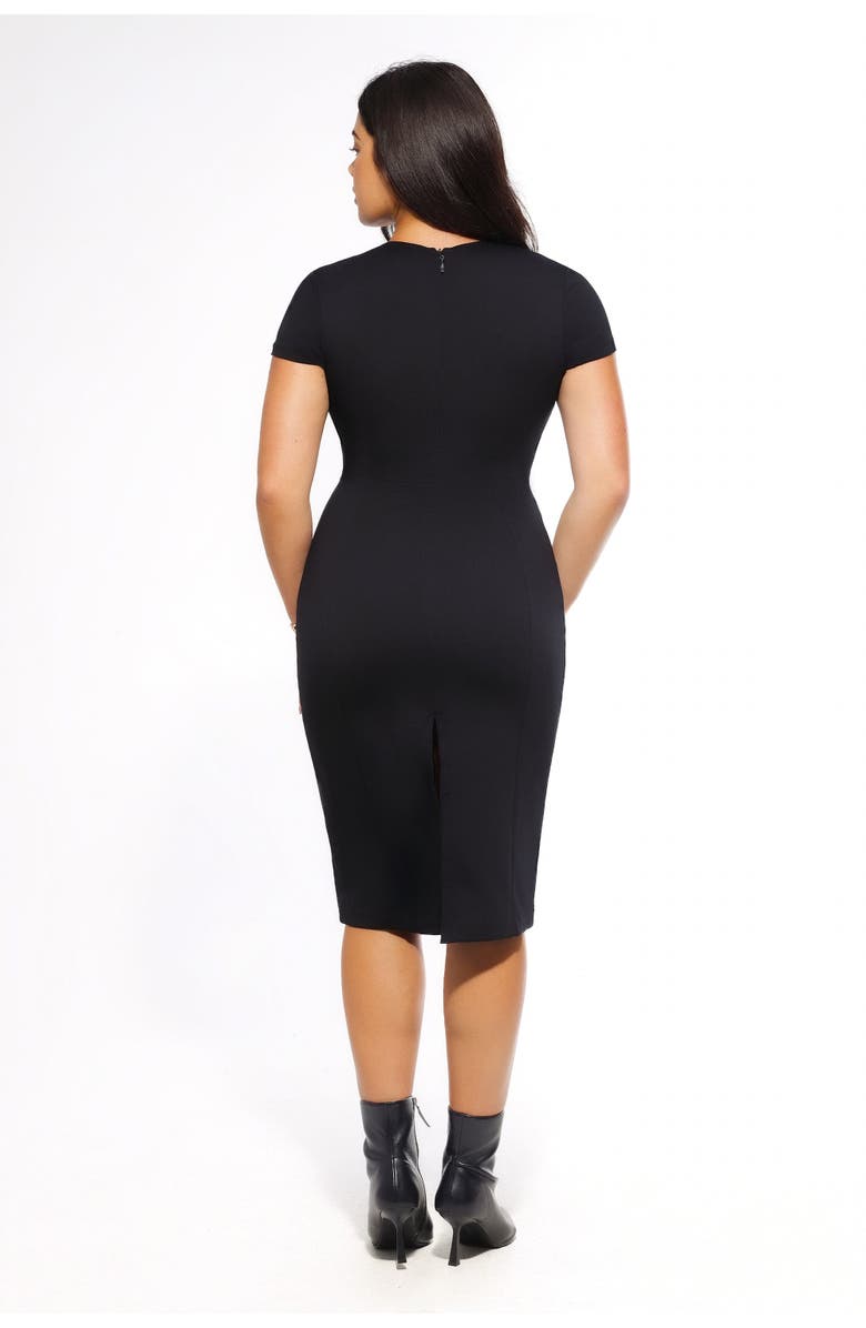 Popilush SculptWear Commuter Fitted Dress, Alternate, color, Midnight Black