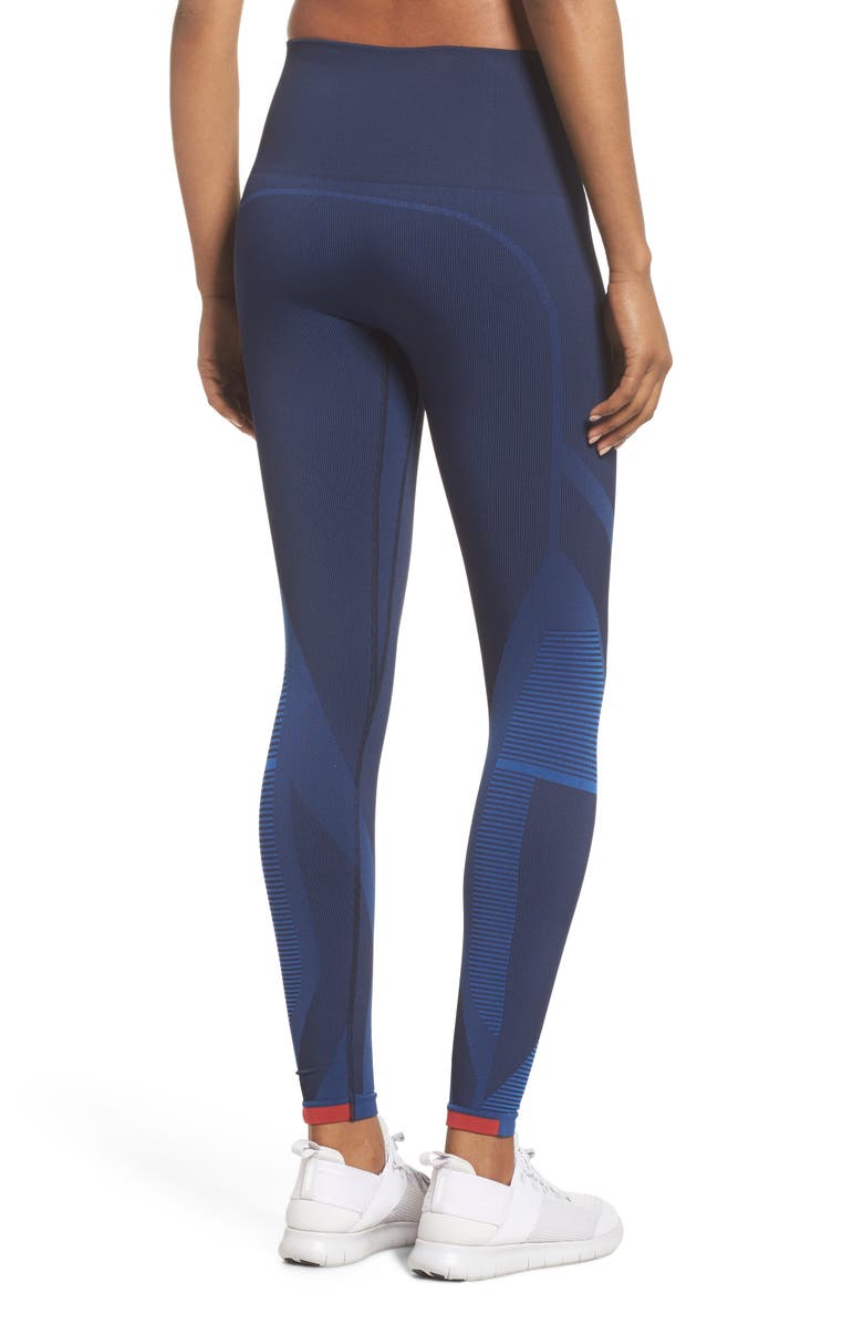 LNDR Spectrum High Waist Seamless Leggings, Alternate, color, Navy