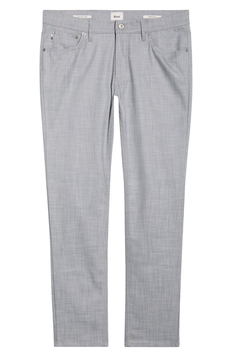 Brax Chuck Stretch Chambray 5-Pocket Pants, Main, color, Platino