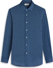 Bugatchi James OoohCotton® Leaf Print Twill Button-Up Shirt