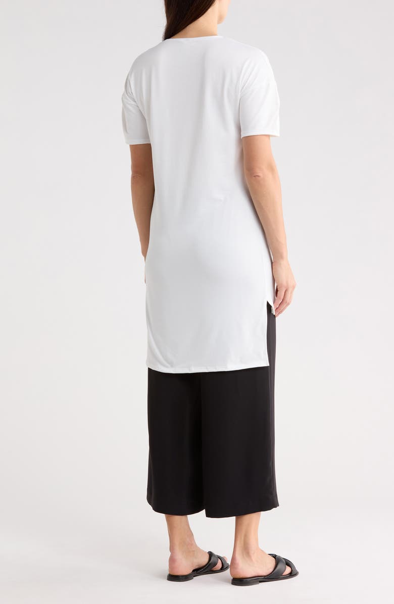 GO COUTURE High-Low Tunic Top, Alternate, color, White Interlock