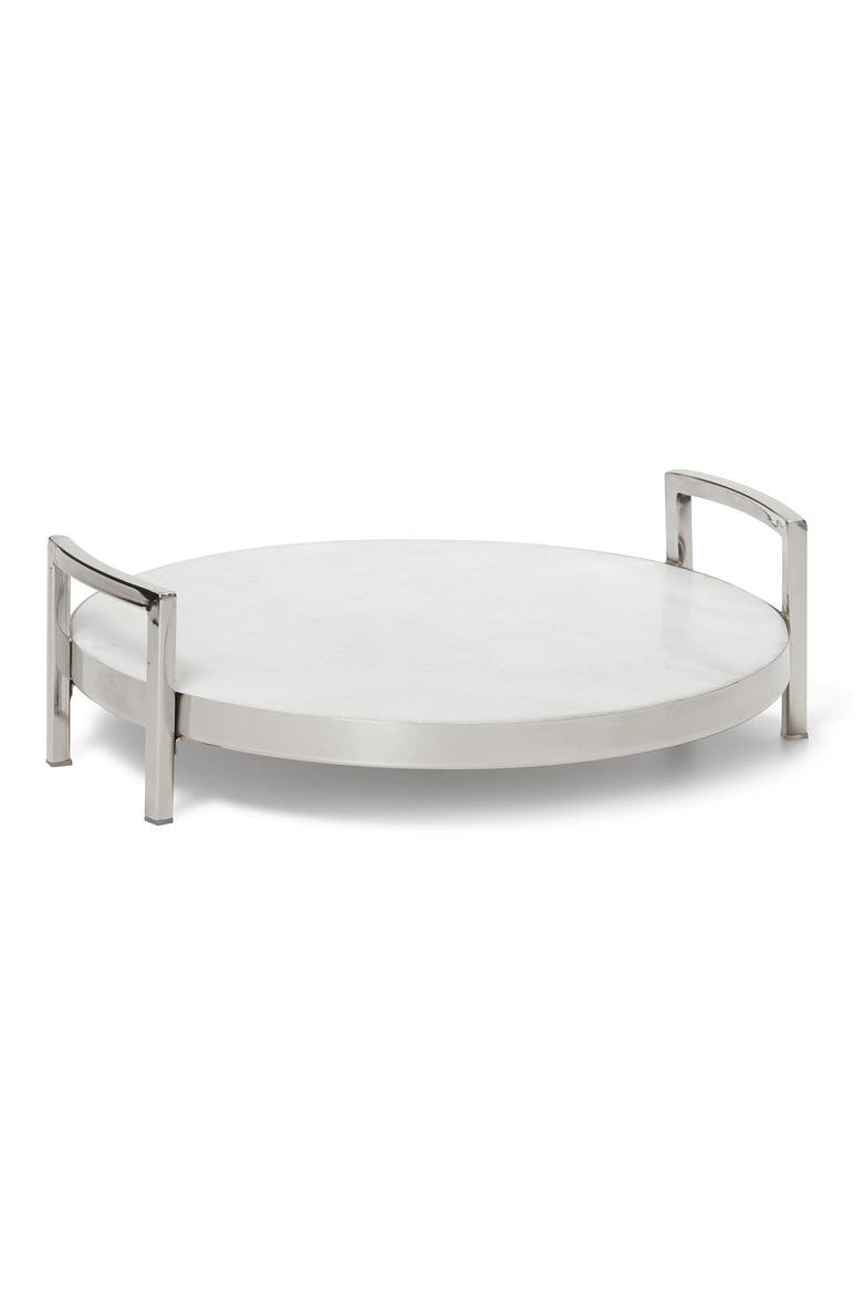 Marble Bar Serving Tray, Main, color, WHITE