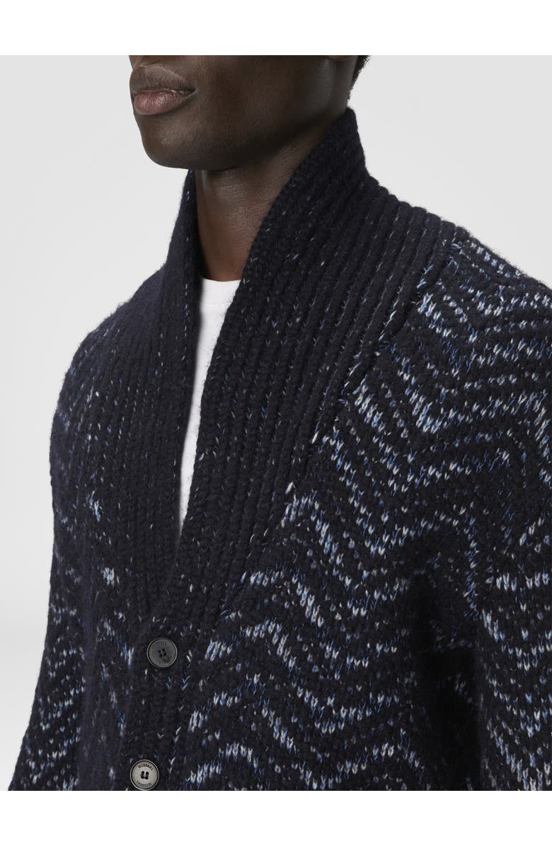 Missoni Buttoned Cardigan With Chevron Pattern, Alternate, color, Blue