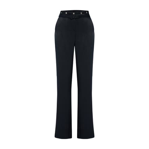Woven Pant With Metal Button