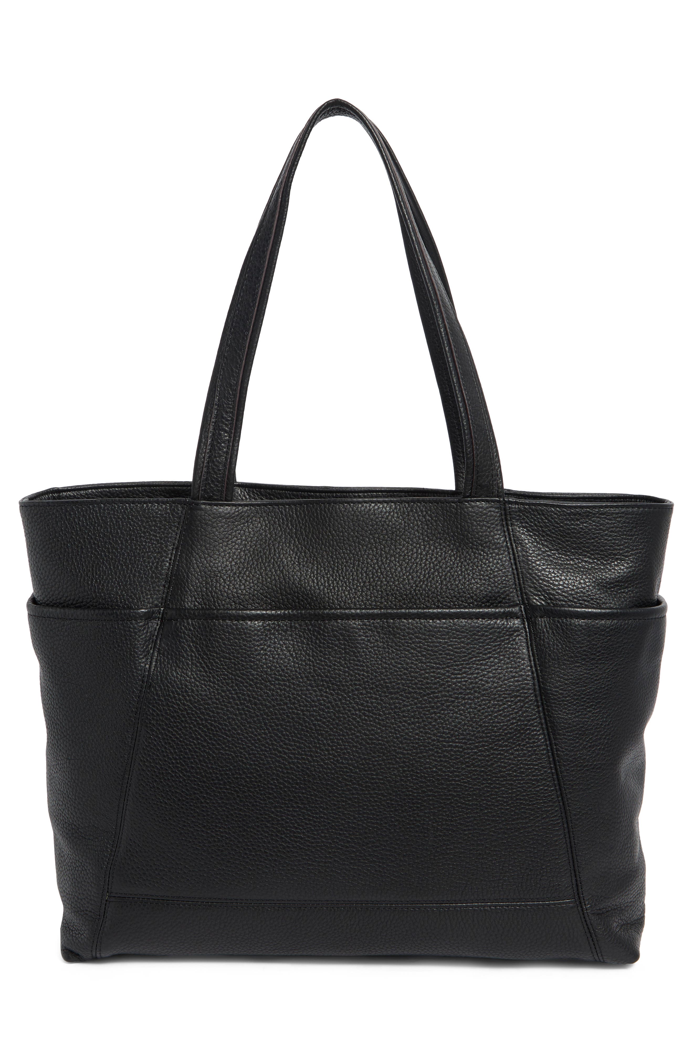 AIMEE Dapper Leather Tote Bag, Alternate, color, 