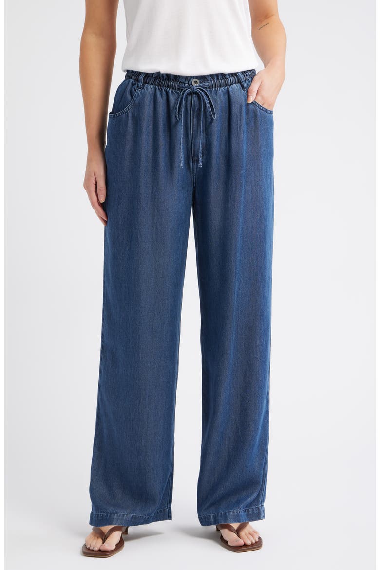 Wide Leg Crop Denim Pants, Main, color, HORIZON WASH