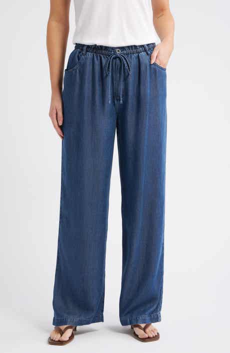 Wide Leg Crop Denim Pants