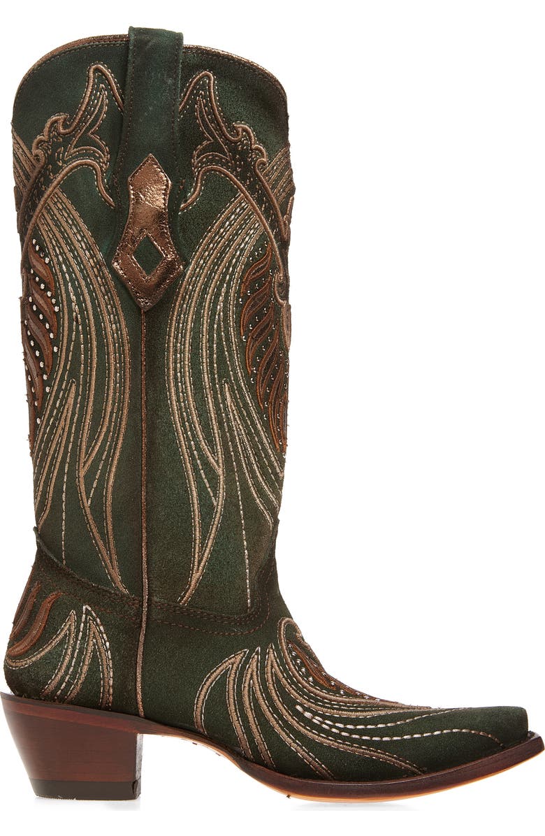 CORRAL Embroidered Overlay Western Boot, Alternate, color,