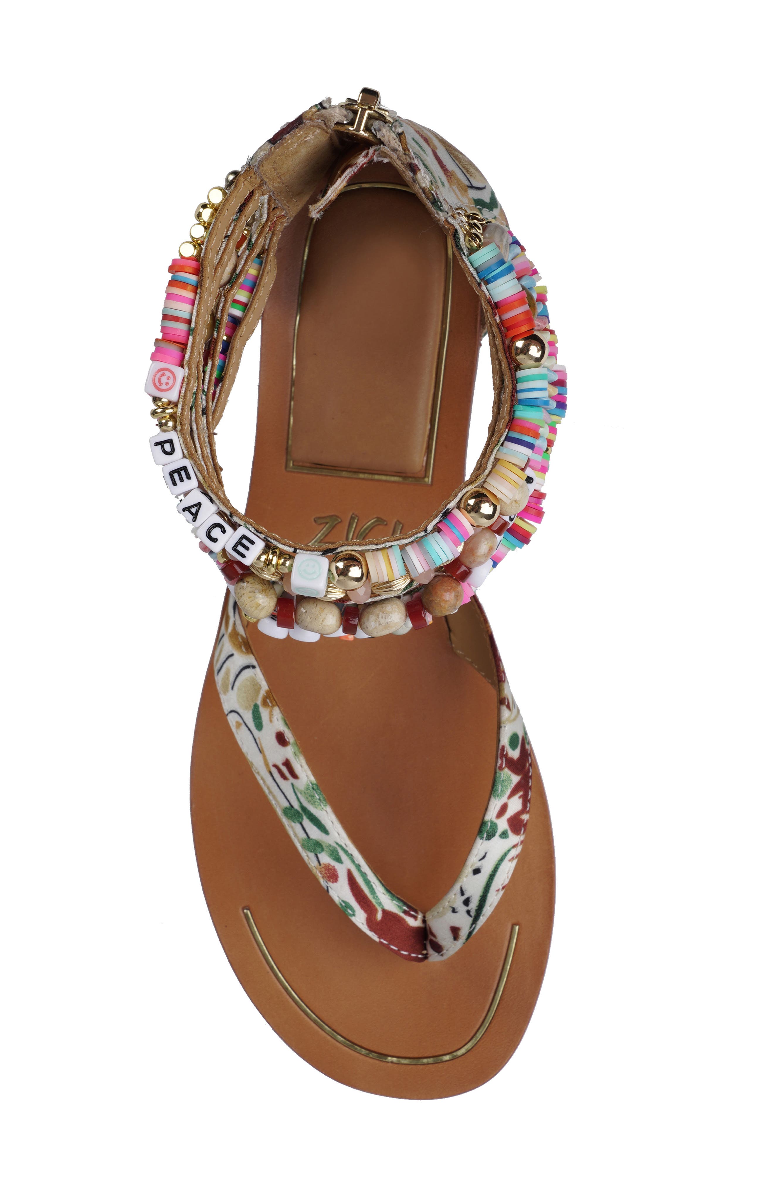 ZIGI Fabella Ankle Strap Sandal, Alternate, color, Tan Multi Fabric