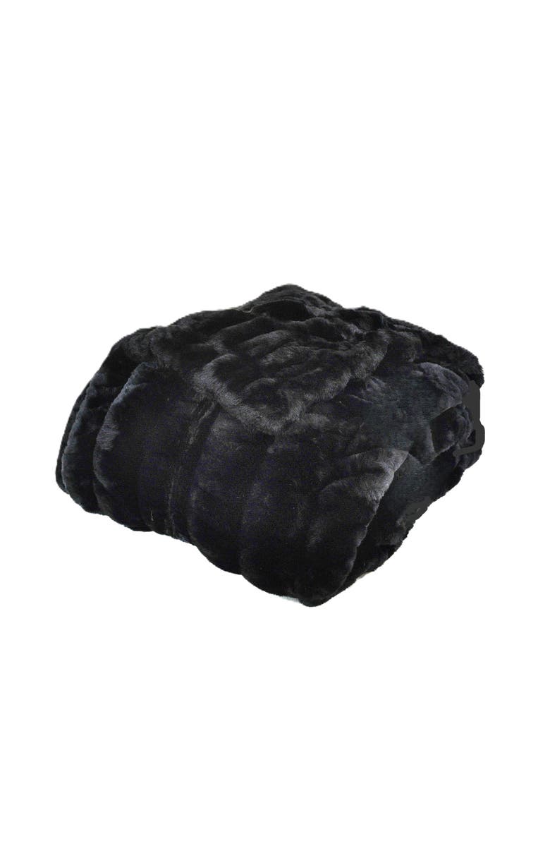 Sea To Me Blankets LA Escapade Faux Fur Throw Blanket, Main, color, Black