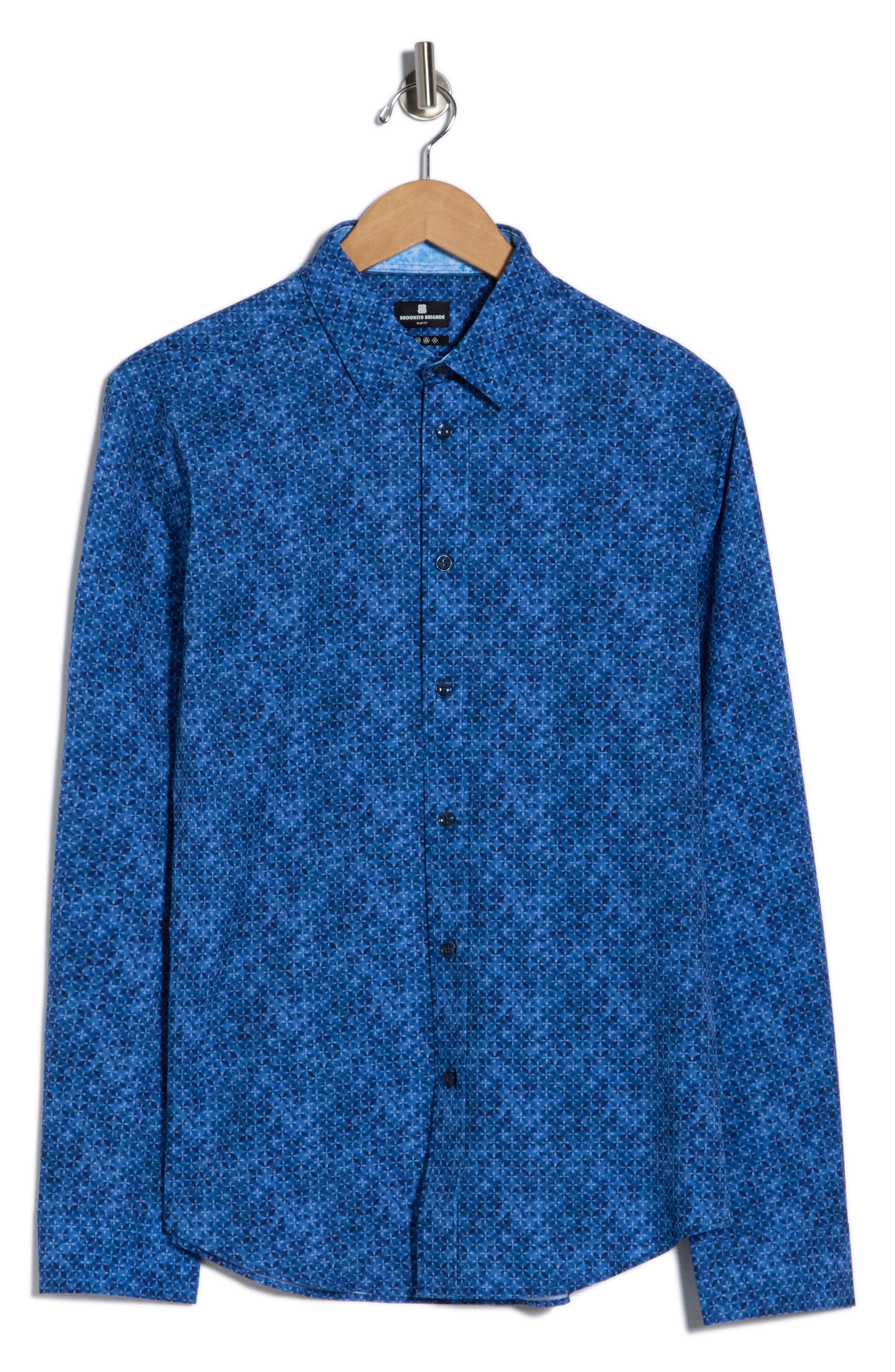Brooklyn Brigade Abstract Circle Diamond Button-Up Shirt