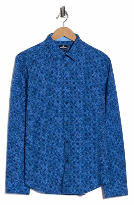 Brooklyn Brigade Abstract Circle Diamond Button-Up Shirt