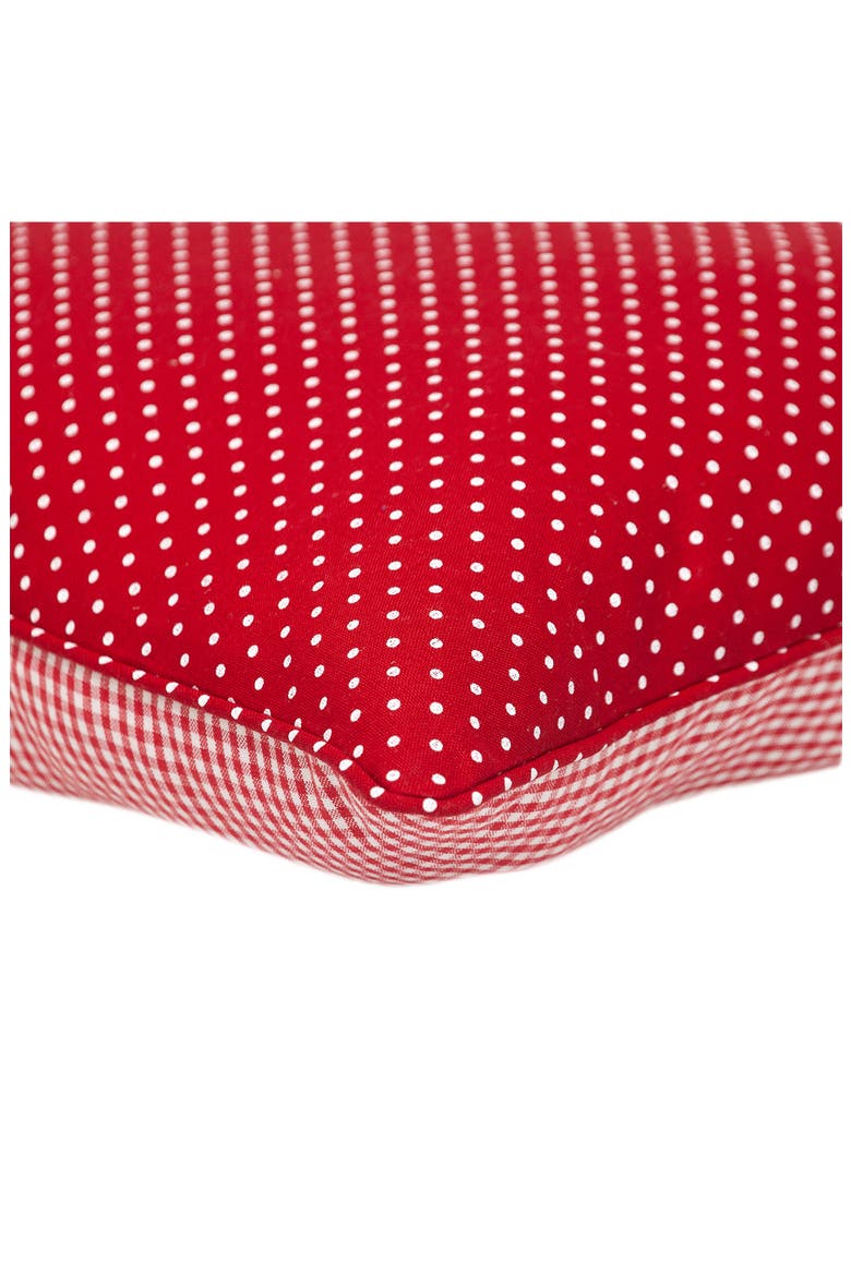 Pattern Cotton Pillow, Alternate, color, RED/WHITE