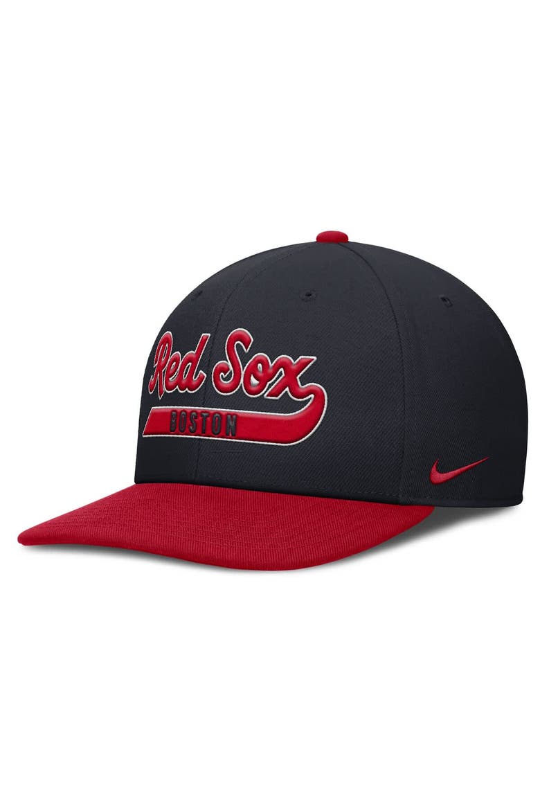 Men's Nike Navy/Red Boston Red Sox Pro Performance Snapback Hat, Alternate, color, Navy