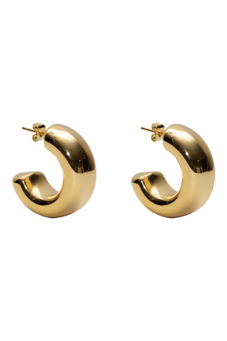Huggie Hoop Earrings, Main, color, GOLD