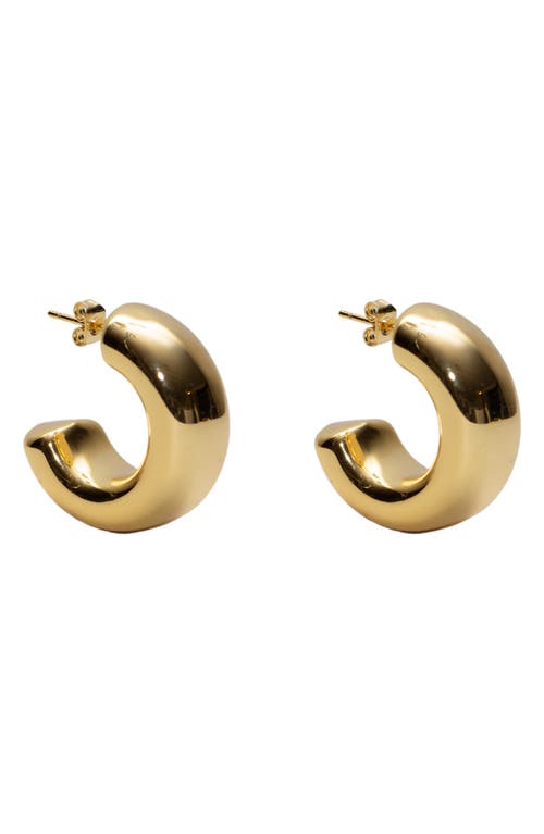 Argento Vivo Sterling Silver Huggie Hoop Earrings In Gold