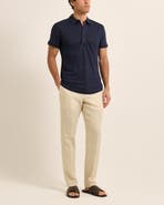 Orlebar Brown Sebastian Linen Tailored Fit Linen Polo Shirt