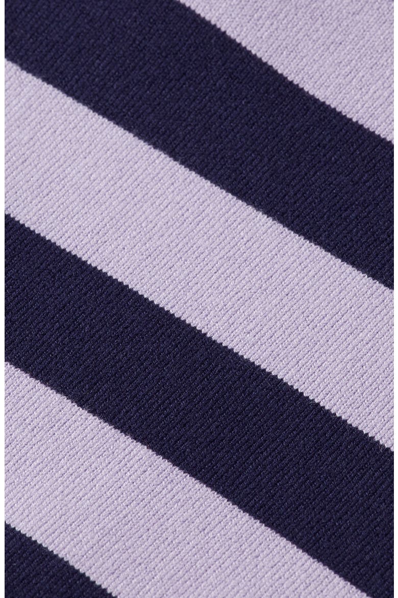 Crewneck Short Sleeve Sweater, Alternate, color, SKY CAPTAIN/ LAVENDER STRIPE