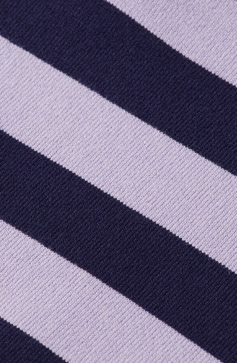 Scotch & Soda Crewneck Short Sleeve Sweater, Alternate, color, Sky Captain/ Lavender Stripe