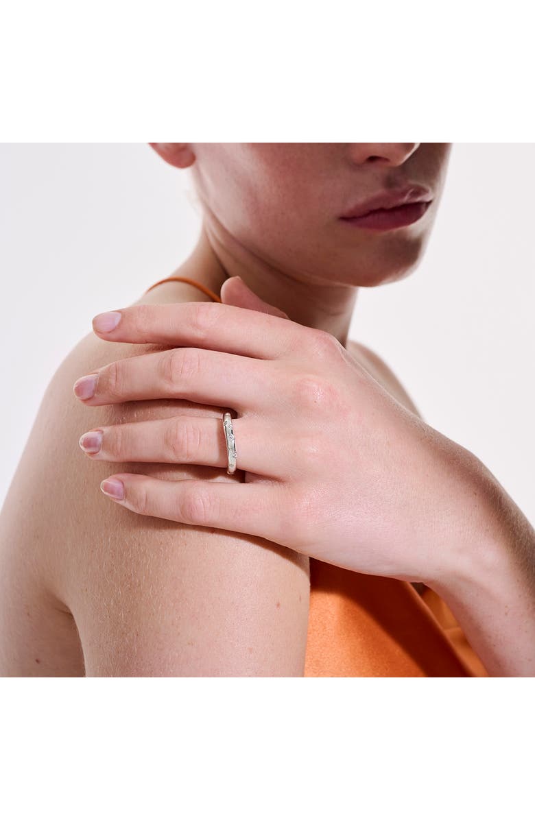 John Hardy Surf Ring, Diamonds, Slim, Alternate, color, Silver