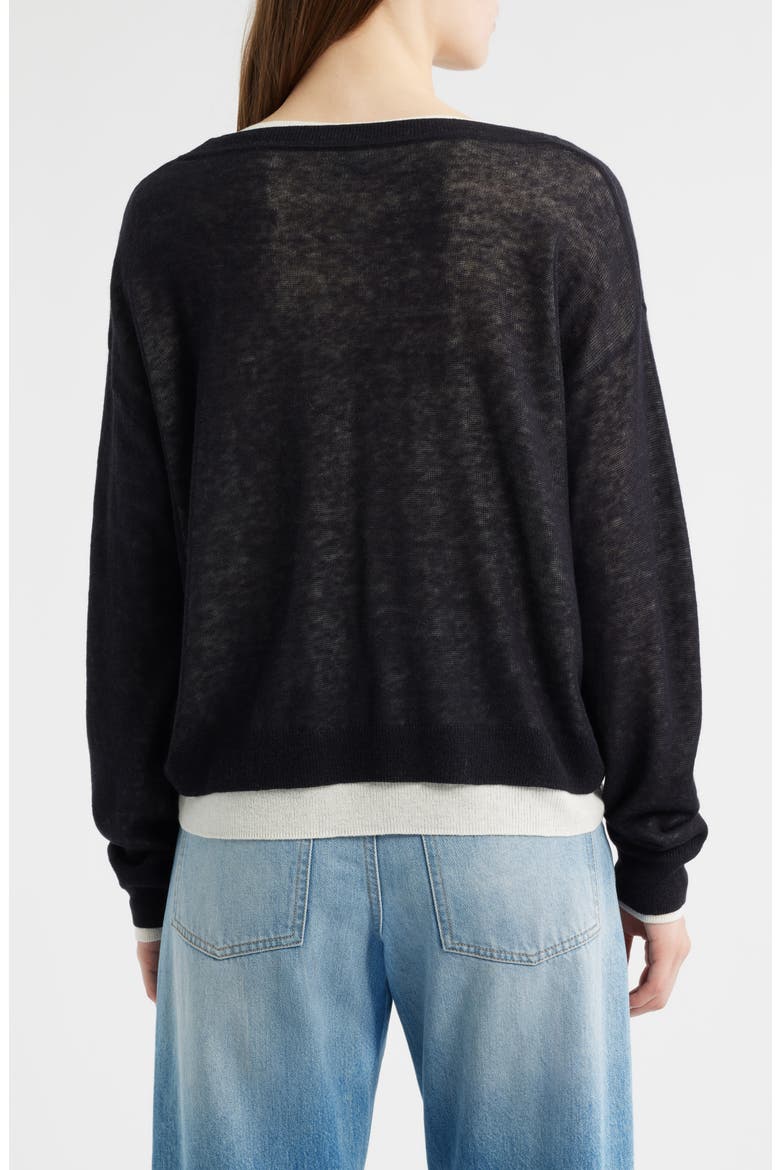 Femok Contrast Wool Blend Sweater, Alternate, color, OPEN MISC