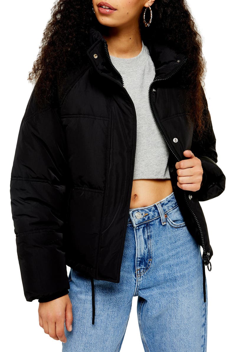 Topshop Sasha Puffer Jacket, Main, color, 
