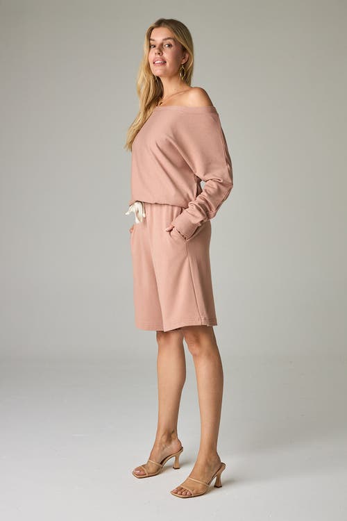 Eavolu Baikal Eco-luxe Fleece Bermuda Short In Pink