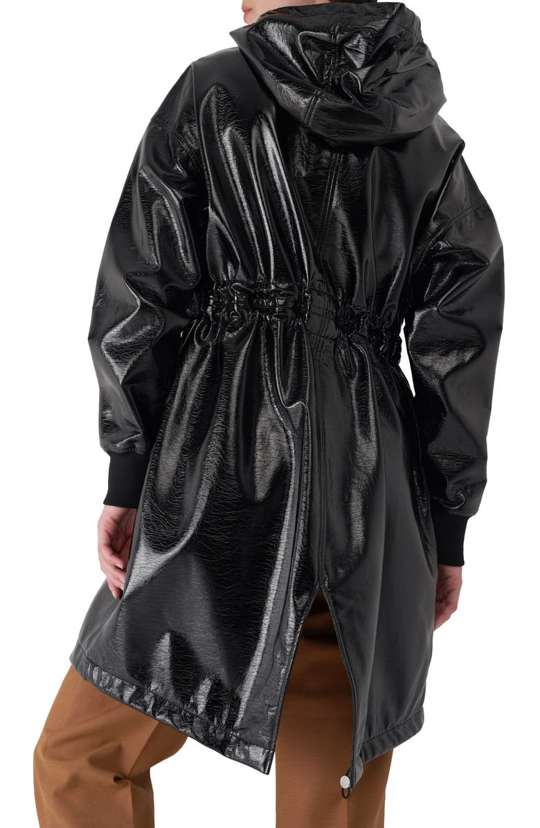 Sosken Greta Faux Patent Leather Raincoat, Alternate, color, 