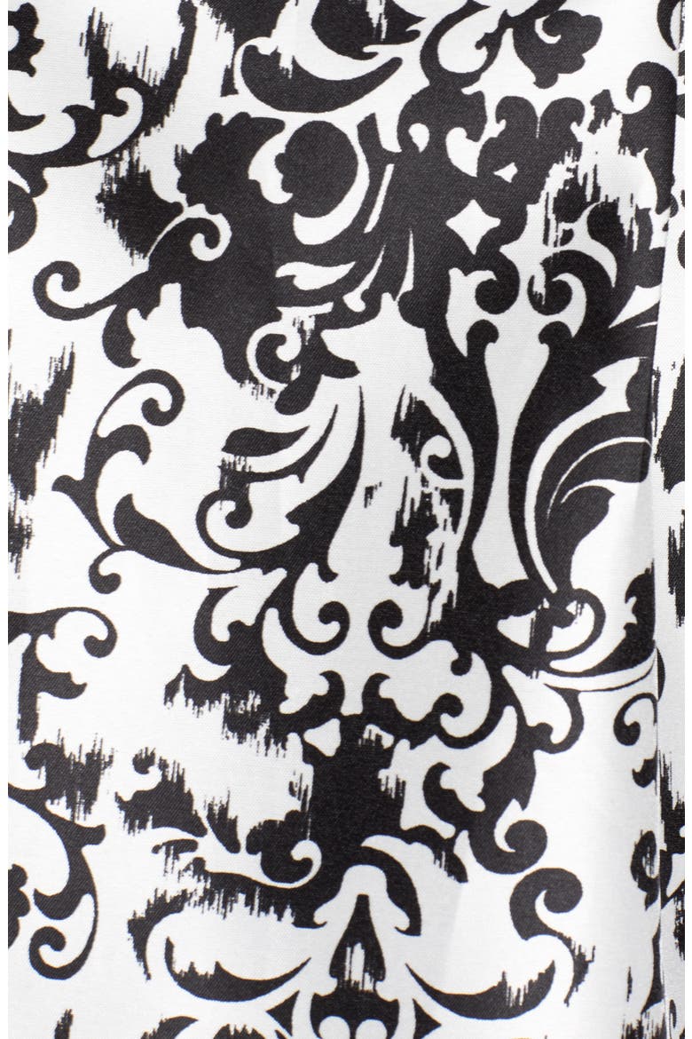 Fit & Flare Dress, Alternate, color, WHITE/ BLACK
