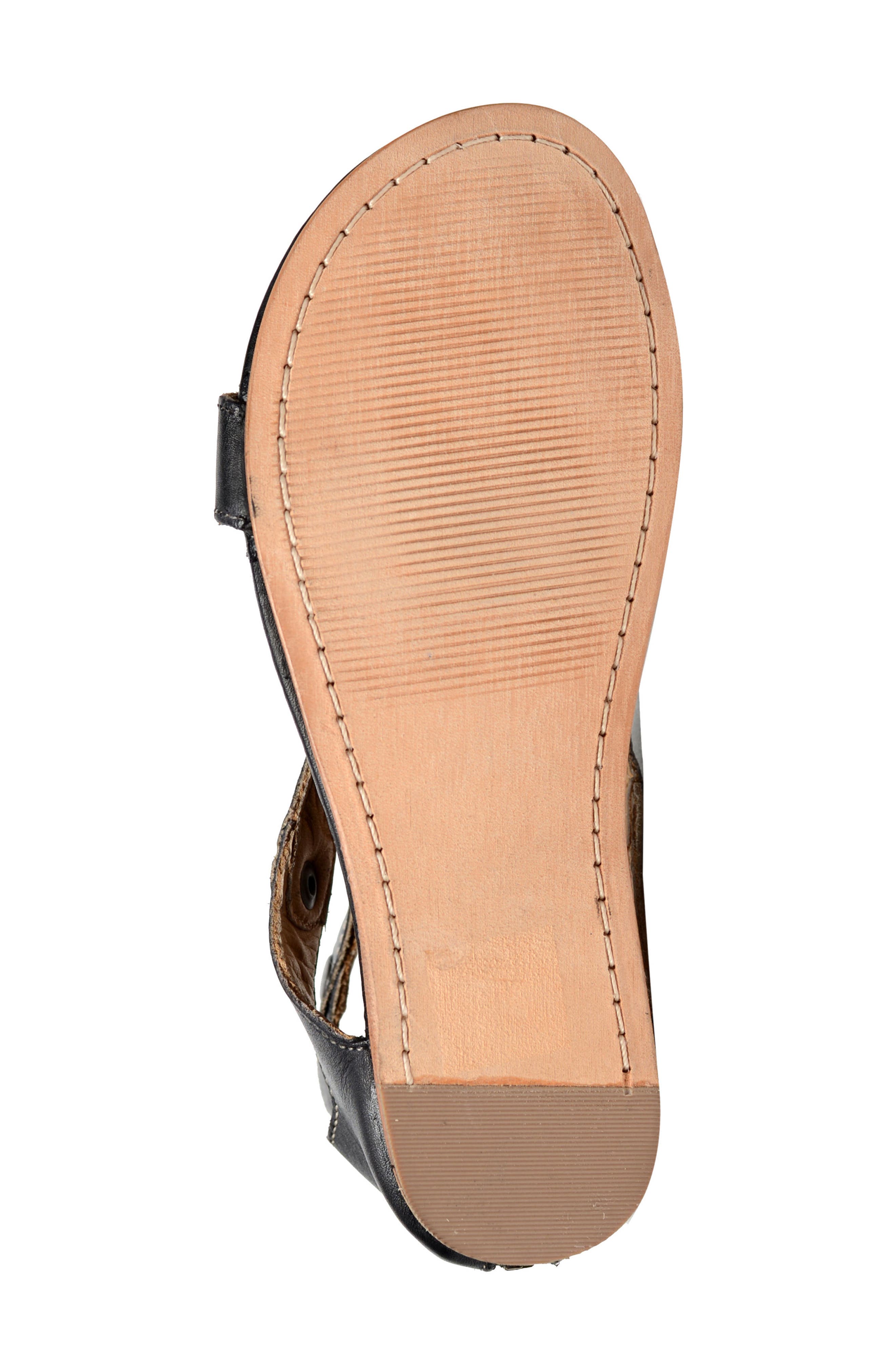 Soto Sandal, Alternate, color, BLACK RUSTIC LEATHER