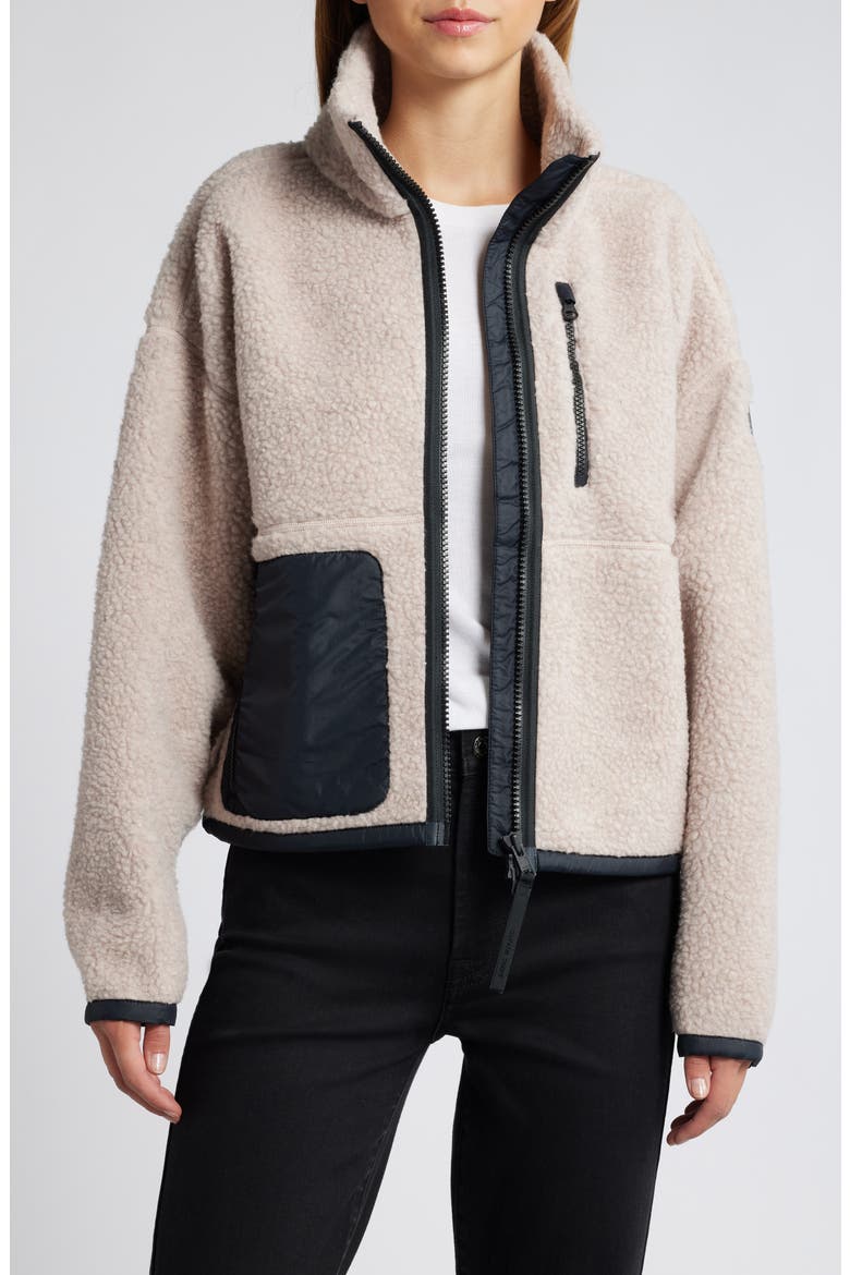 Simcoe Fleece Zip-Up Jacket, Alternate, color, LUCENT ROSE