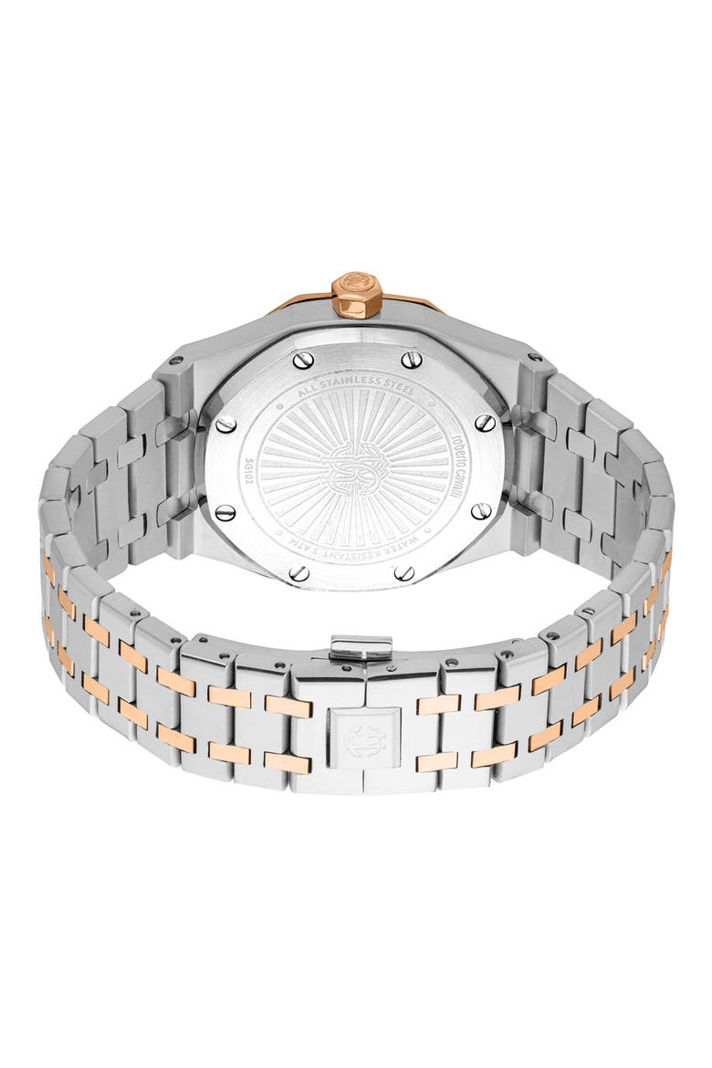 Uomo Ottagono Bracelet Watch, 42mm, Main, color, TWO TONE SILVER ROSE GOLD
