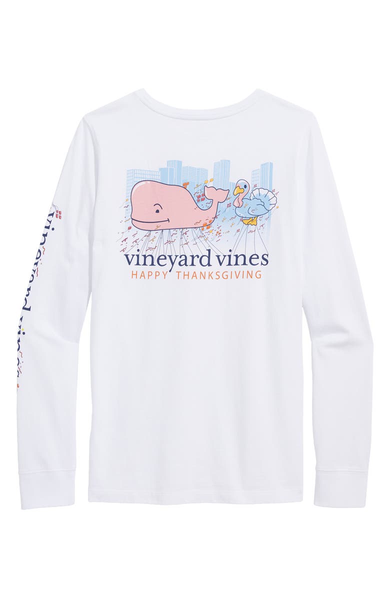 vineyard vines Thanksgiving Whale Long Sleeve Cotton Graphic Pocket T-Shirt, Alternate, color, 