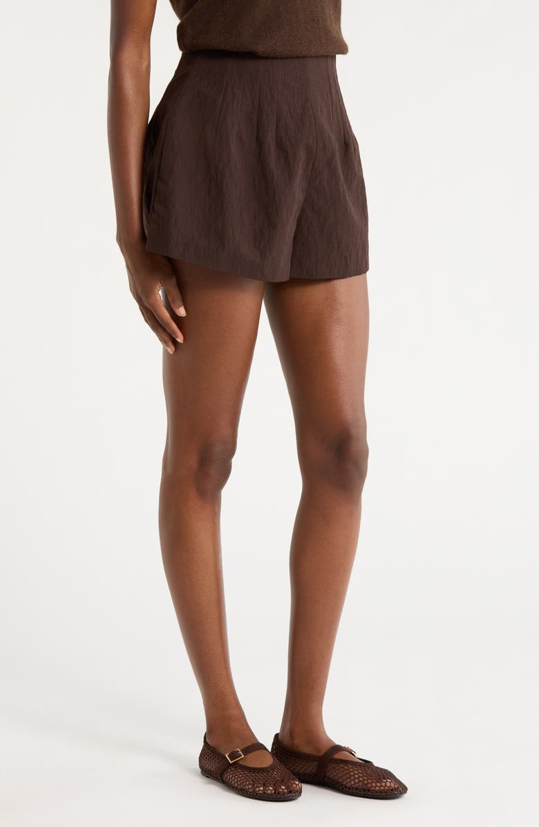 STAUD Magpie Shorts, Alternate, color, Earth