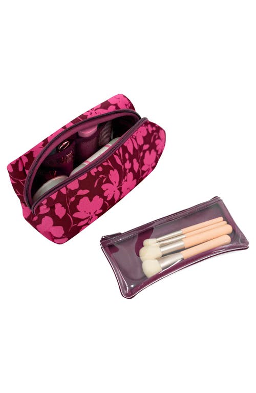 Mytagalongs Loaf Cosmetic Bag With Zip Pouch In Pink