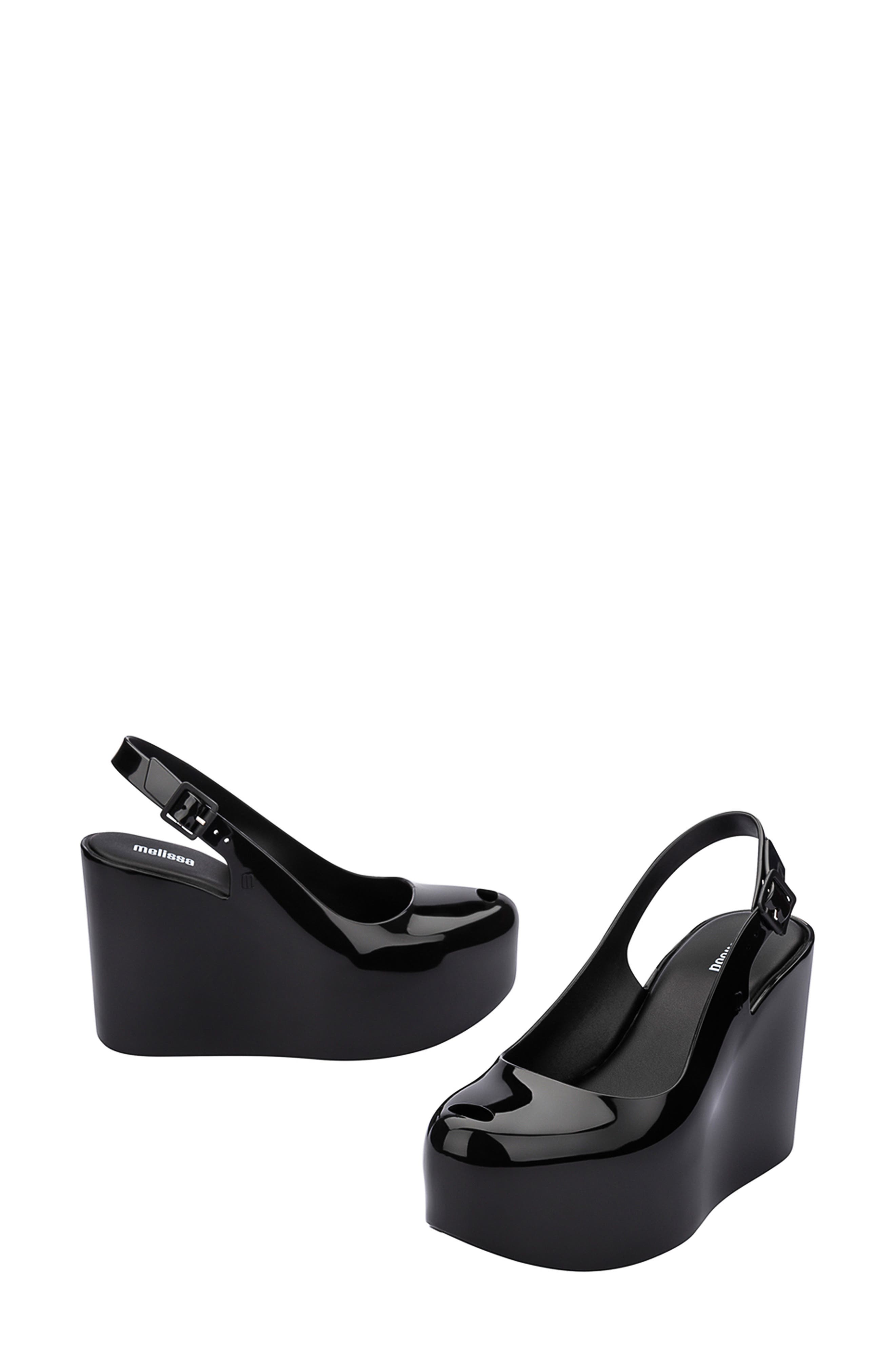 Melissa Groovy Slingback Platform Wedge Pump, Alternate, color, 