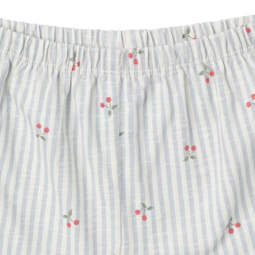 Modern Moments™ By Gerber Ruffle Top And Shorts Set In Light Blue Cherry Stripes