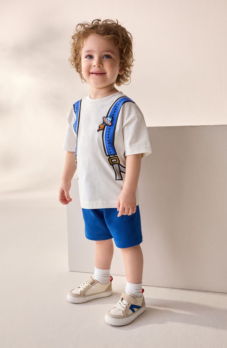 NEXT Kids' Backpack Cotton Graphic T-Shirt, Alternate, color, White