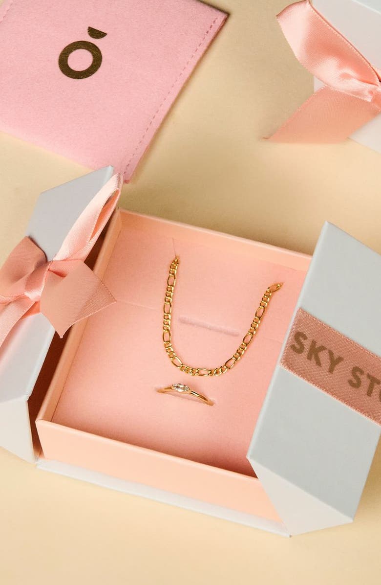 Little Sky Stone 3mm Tennis Bracelet, Alternate, color, Gold