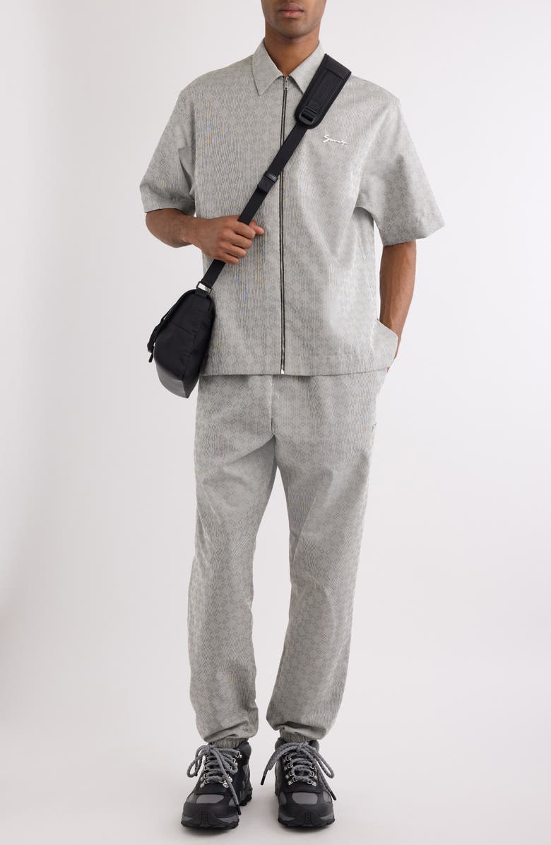 Givenchy Monogram 72 Jacquard Boxy Short Sleeve Shirt, Alternate, color, 